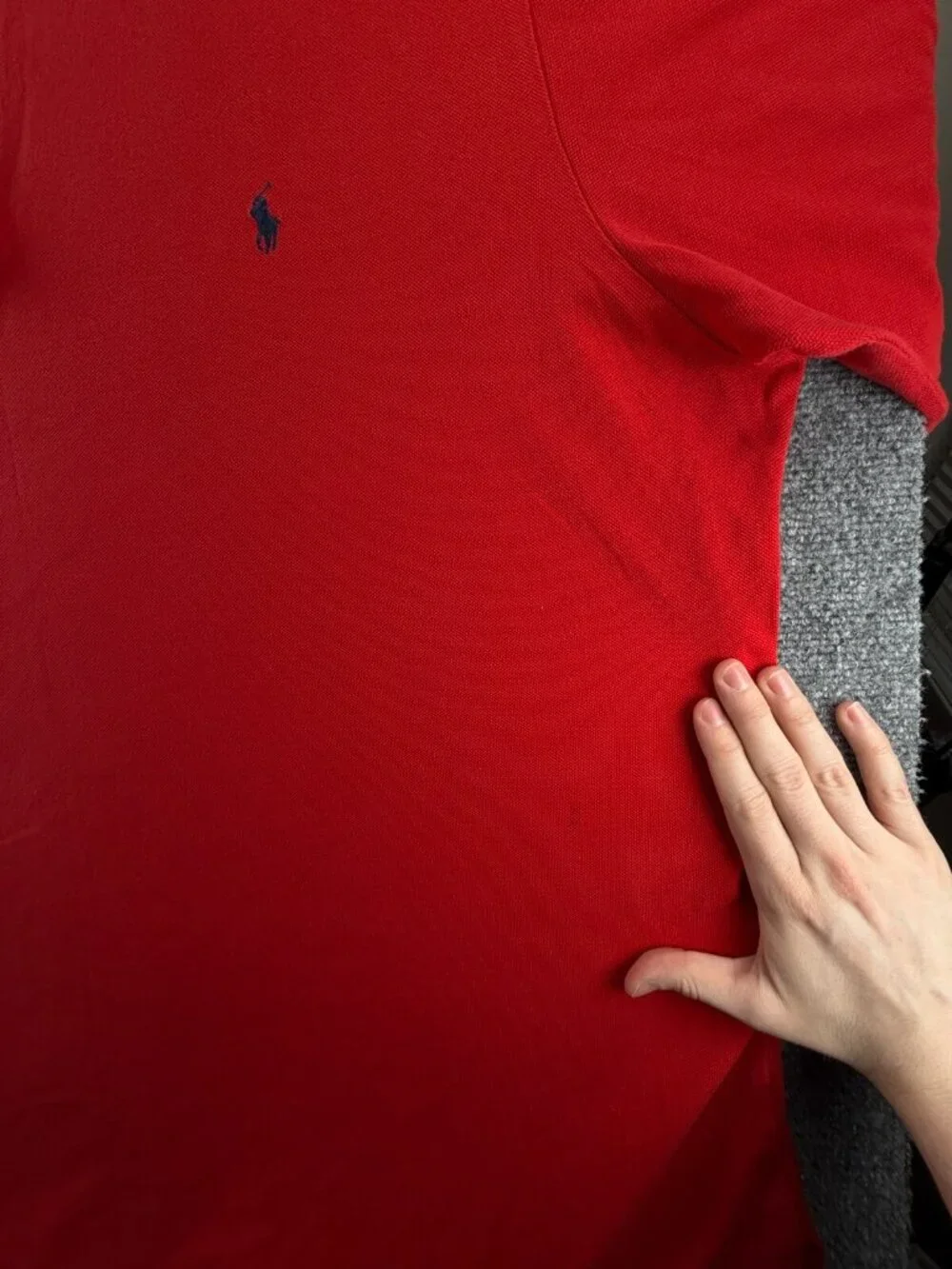 Polo Ralph Lauren Red Big Polo Shirt Short Sleeve Knit Mesh 3XLT Tall Cotton